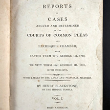 1808 Reports And Cases Courts Of Common Pleas By Henry Blackstone Volume 1