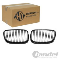 Diederichs Doppelsteg KÜHlergrill Schwarz Glanz Passend FüR BMW X5 E70 X6 E71 M5