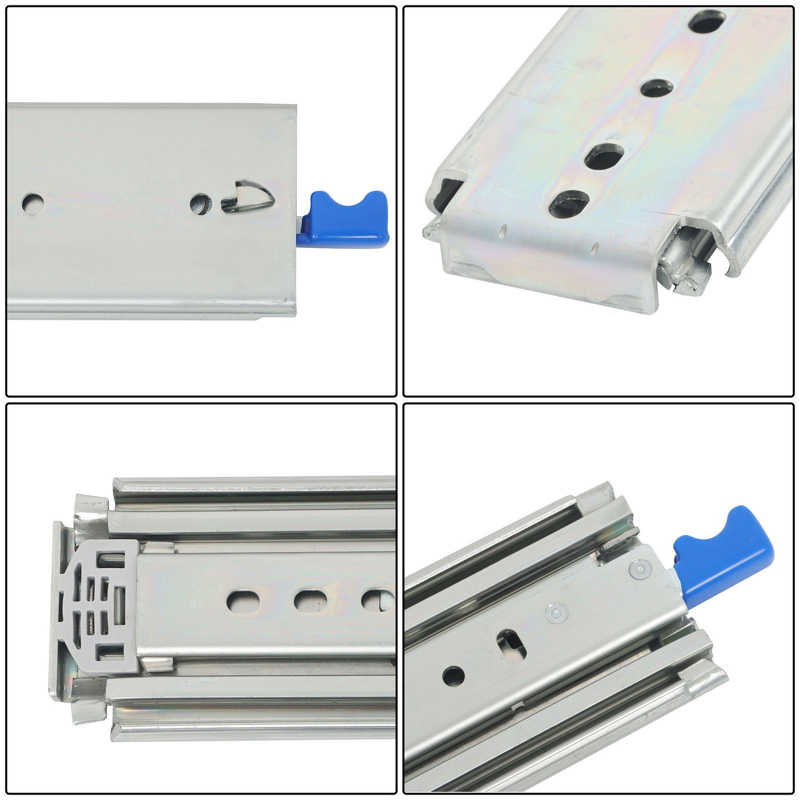 1 Pair Locking Drawer Slides 38 Inch Lock & Full Extension 500 lbs Load Capacity