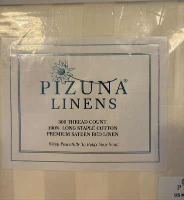 Pizuna  100% Long Staple Cotton  Single King Fitted Sheet 300 Thread Count