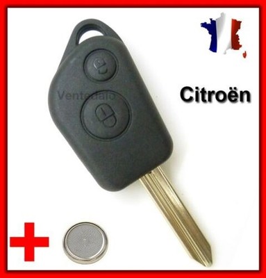 Coque PLIP Télécommande Clé Pour Citroën Saxo Xsara Picasso Pile + Pile