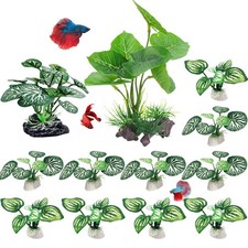 Betta Fish Tank Decor 12 Pack Silk Aquarium Plants for Aquarium Decoration and
