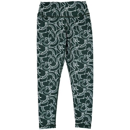Mädchen Jugend ZooZatz grün/weiß Michigan State Spartans gestapelt Maskottchen Leggings