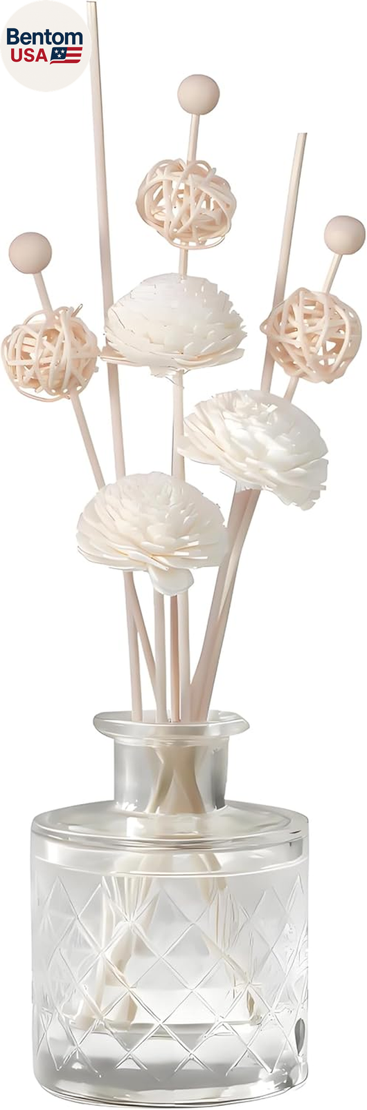 50 Pcs Reed Diffuser Sticks Rattan Flower Reed Fragrance Diffuser Set Diffuser S