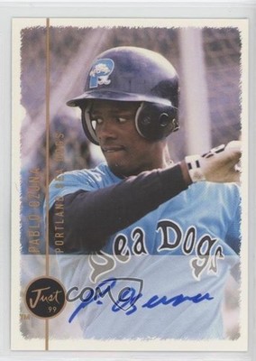 1999 Just Minors Pablo Ozuna (Close Up Batting) Auto 2u3
