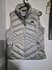 Ladies Silver North Face 550 Puffer Gilet