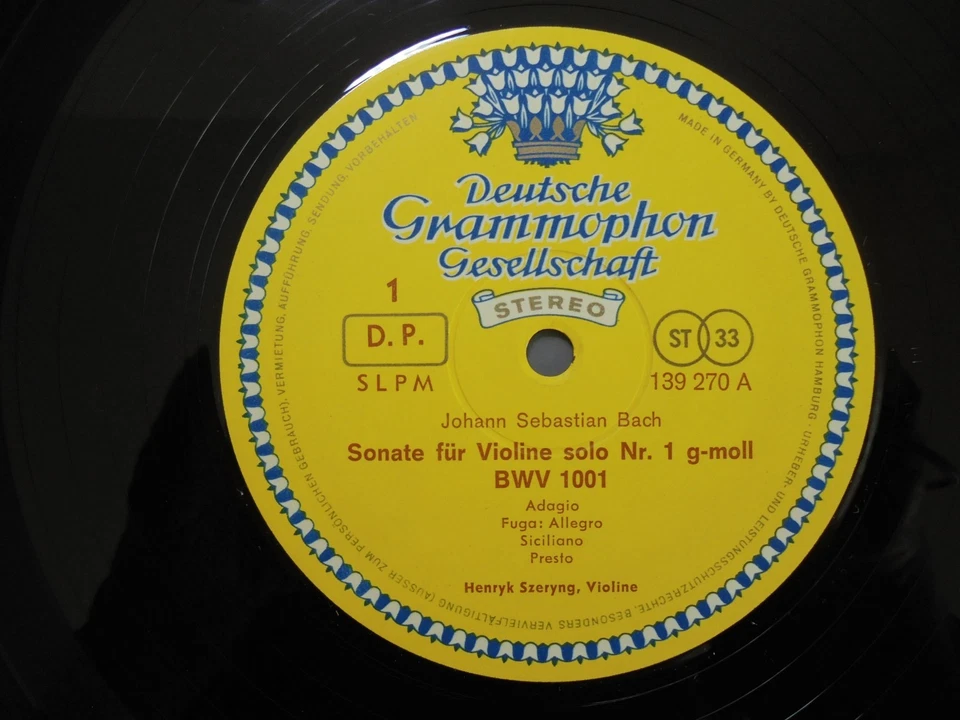 ED1 DG 139270/72 - BACH / SZERYNG - 6 SONATAS & PARTITAS - TULIP STEREO 1968 3Lp - Image 2 of 4