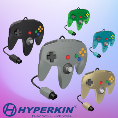 Hyperkin - Captain Premium Controller für Nintendo N64 Game Pad gold, grau, usw.