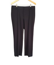 Liz Claiborne Audra Dress Pants Women 12 Black Straight Leg Career Classic