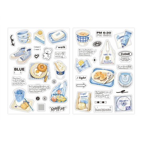 Pegatinas temáticas de panadería y pastelería 2 hojas diario suministros para álbumes de recortes - Imagen 10 de 11