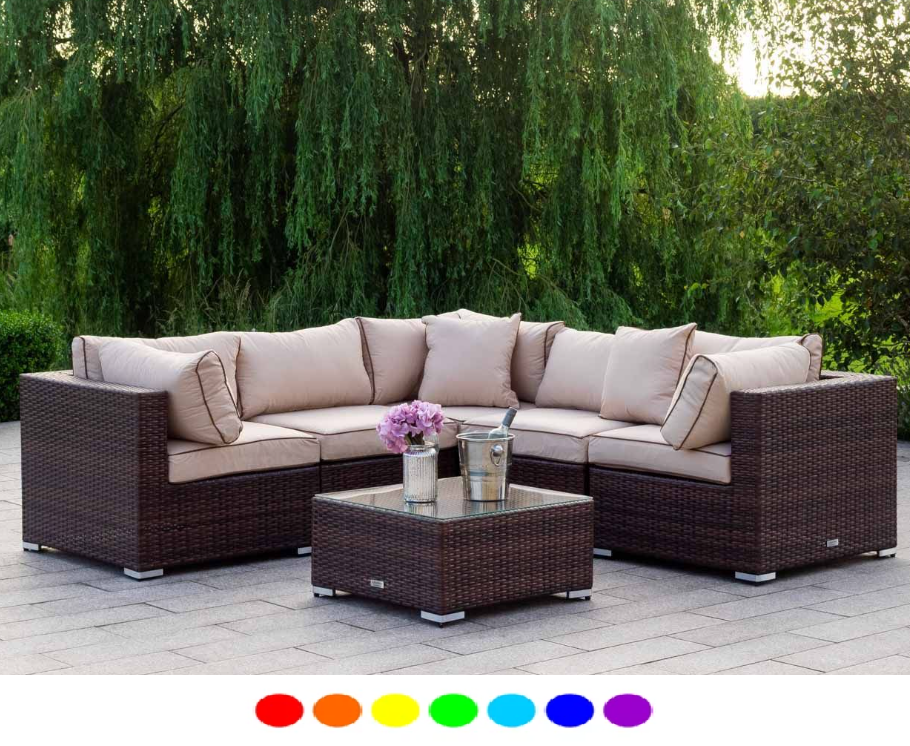 Replacement Cushion Covers Set for Rattan Florida Range Waterproof Polyester