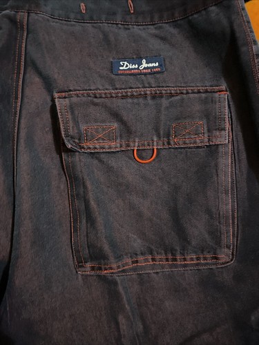 Jeans vintage Diss rosso nero pantaloncino 38 ricamato USATO VEDI FOTO - Foto 17 di 20