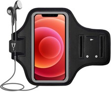 Running Phone Holder Sports Armband Fits iPhone 15/Pro Arm Band for Women Men