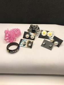 Unbranded Rings, Earrings Lot- Various Sizes and Colors. 8 Pieces ~ New!