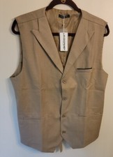 COOFANDY Men's Suit Vest Business /Wedding Vests Dress Waistcoat size Large NWT