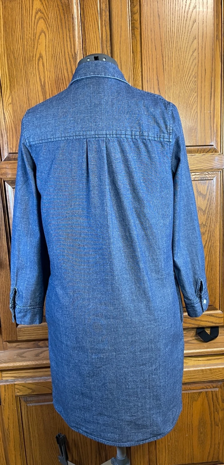 Camicia denim blu Kate Spade sabato taglia S manica lunga *LEGGI Small Flaw