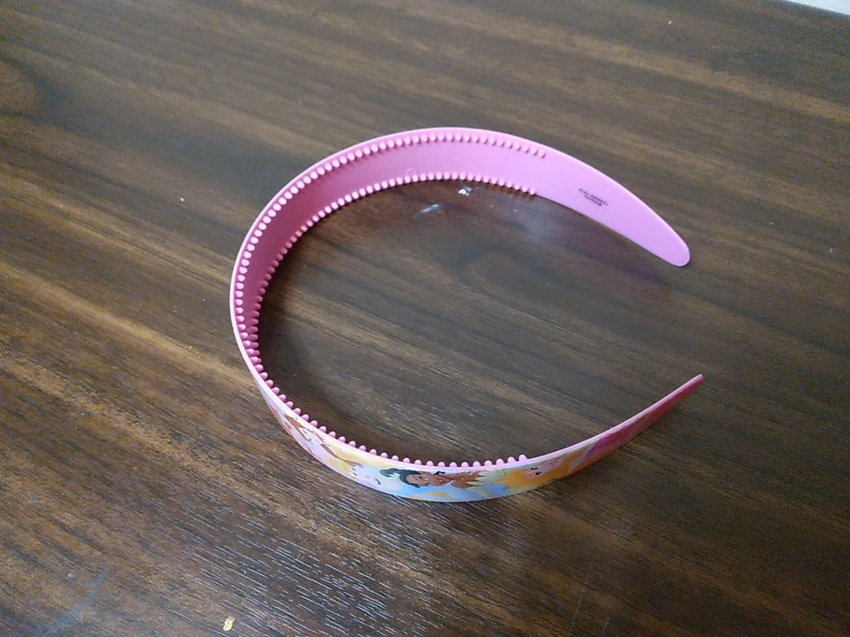 Lot 4 Girls Headband Plastic Pink Disney Princess - Image 3 of 4