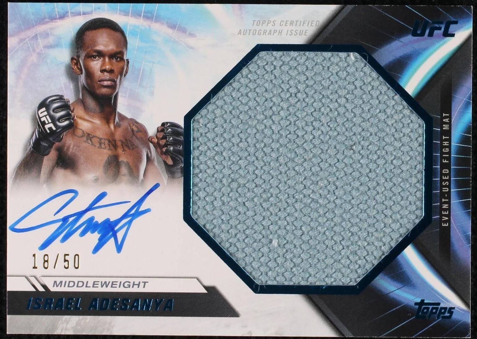 2024 Topps UFC Knockout - Autographed Jumbo Fight Mat Relic Israel ...