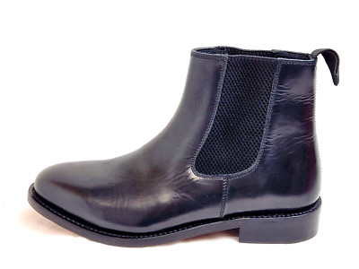 Samuel Windsor Herren Chelsea Boots Neu Leder Schwarz UK 6 EU 40