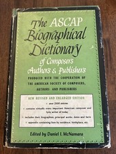 The ASCAP Biographical Dictionary of Composers, Authors and Publishers 1952 HCDJ