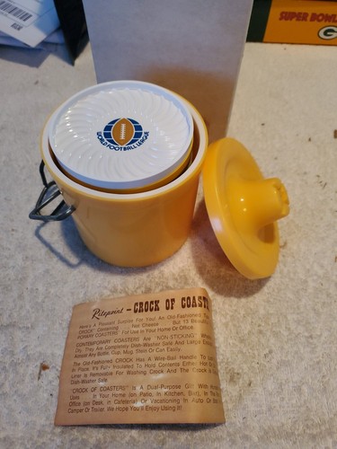 1974 WFL World Football League set of 13 Crock Of Coasters Factory Fresh In Box! - Picture 4 of 10