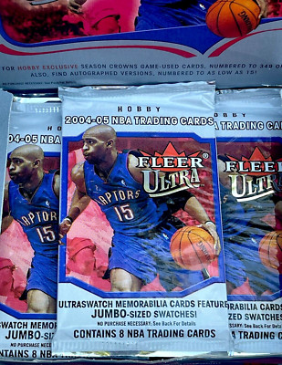 2004-05 FLEER ULTRA NBA Basketball HOBBY PACK 8 Cards LOOK 4 MEMS & AUTOS SEALED