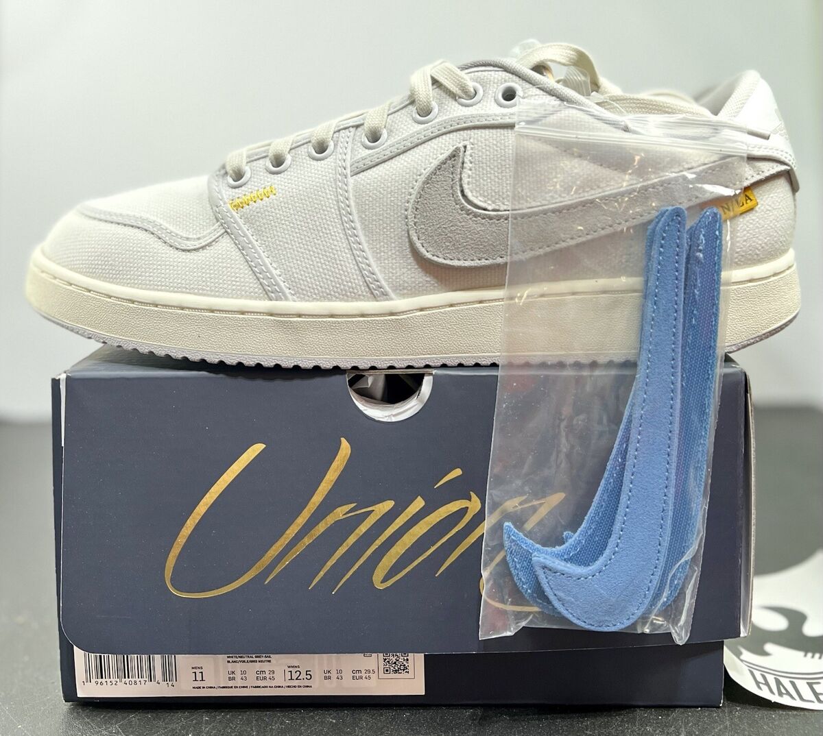 Nike Jordan 1 Retro AJKO Low SP Union White Canvas | Men's Nike Jordan 1 Retro AJKO Low SP Union White Canvas | Men's