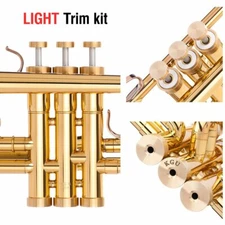 KGUBrass Trumpet Trim Kit LIGHT For Bach Stradivarius Raw Brass