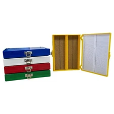 100-Place Microscope Slide Storage Boxes with Cork Lining, 5/Pack, 30/Case