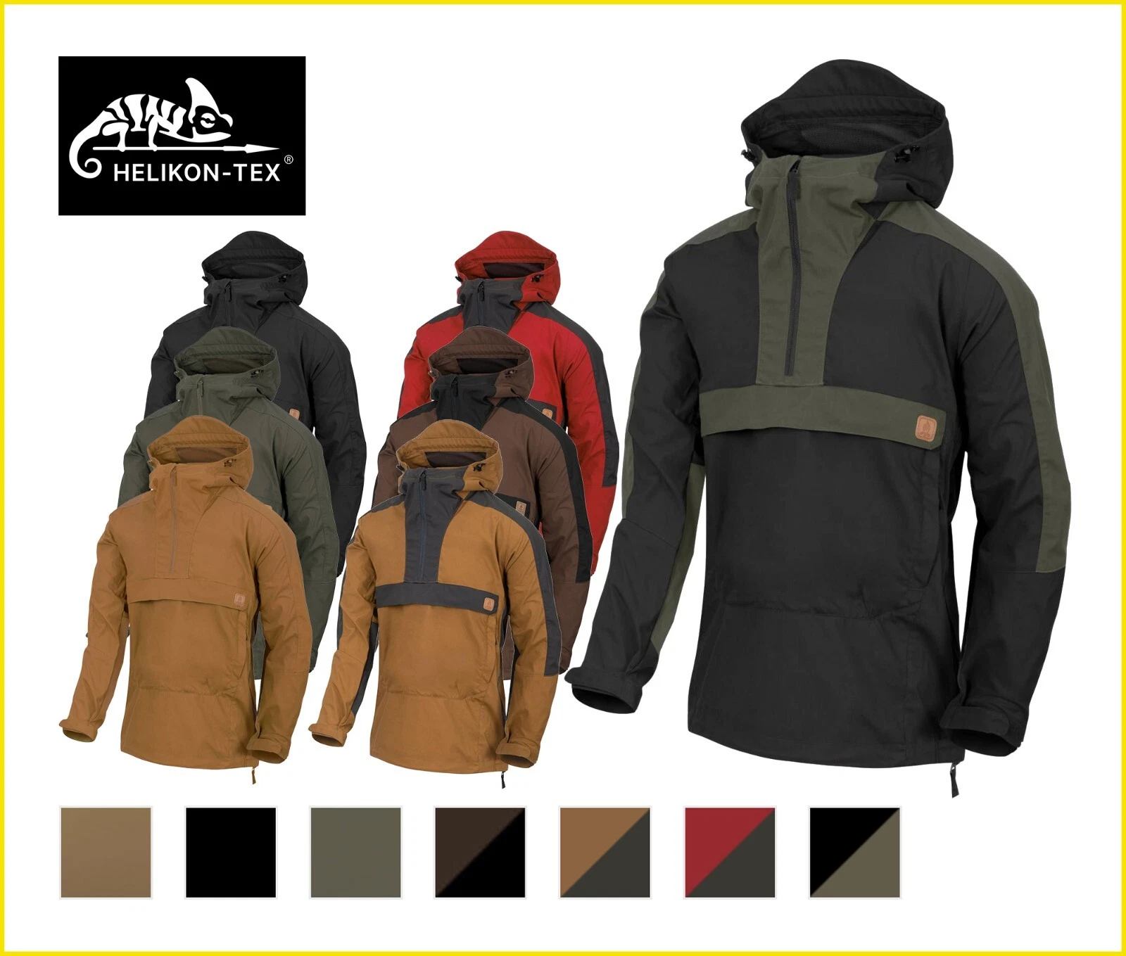 Helikon-Tex WOODSMAN ANORAK Jacket Outdoor Tactical Bushcraft Kangaroo Survival