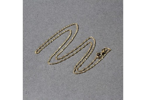 Collar de cadena de Singapur de oro amarillo de 10 K de 1,5 mm de ancho 16""-24"" pulgadas de largo - Imagen 3 de 7