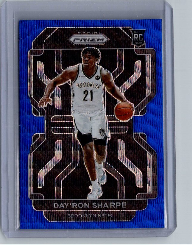 2021-22 Panini Prizm #281 Day'Ron Sharpe Blue Wave