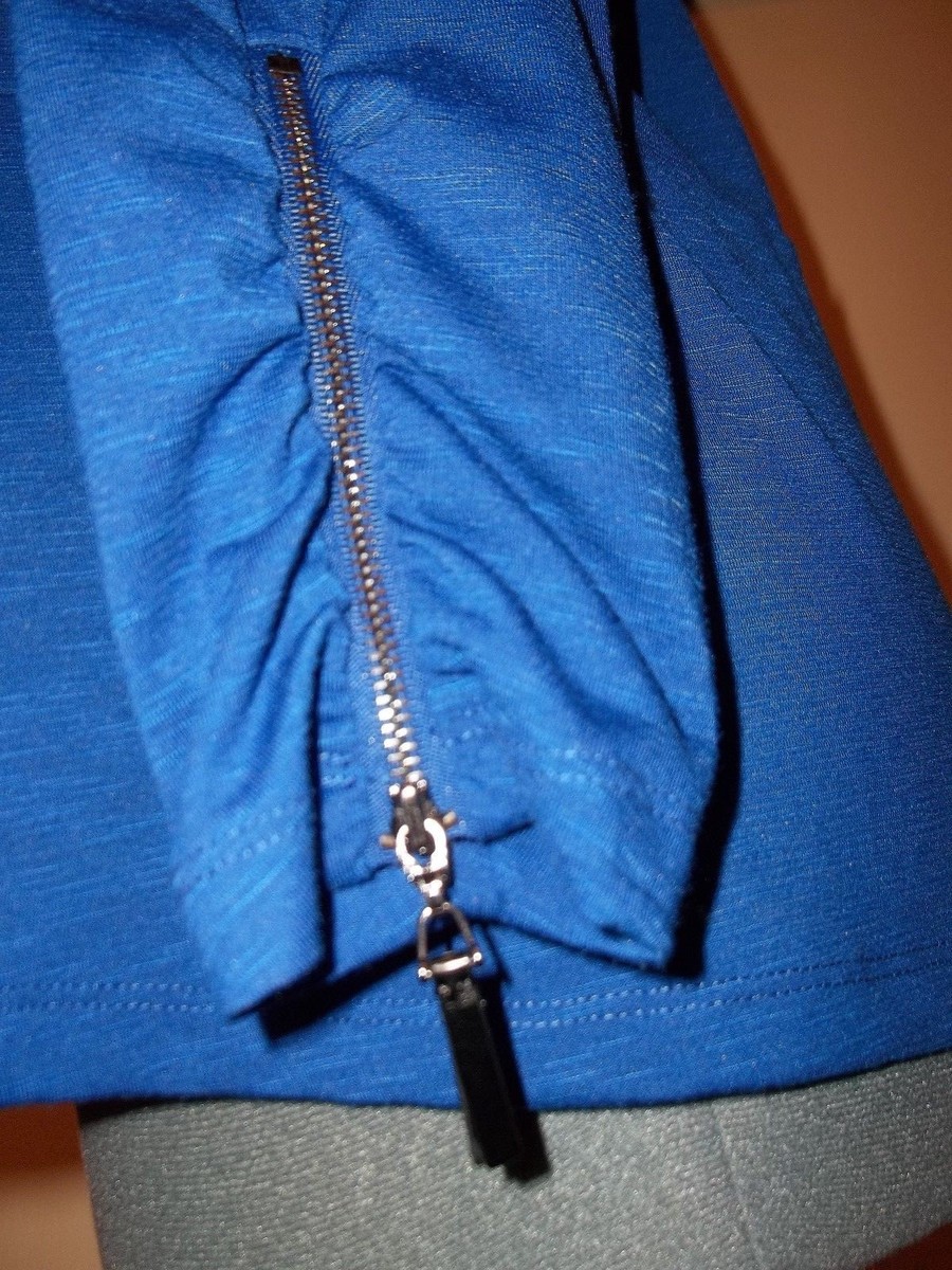 Veste Femme Rafaella Tricot Manches Longues Zippées - Bleu Cobalt Foncé - M