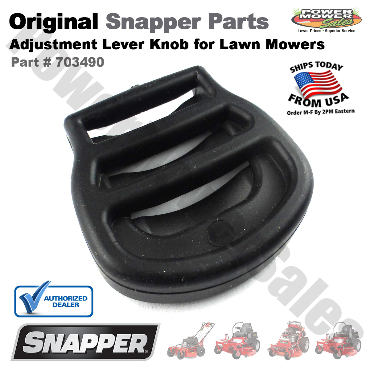Snapper Adjustment Lever Knob for Lawn Mowers, 12A-A2BE707