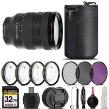 Sony FE 24-105mm f/4 G OSS Lens 4PC Macro Kit UV, CPL, FLD Filter -32GB
