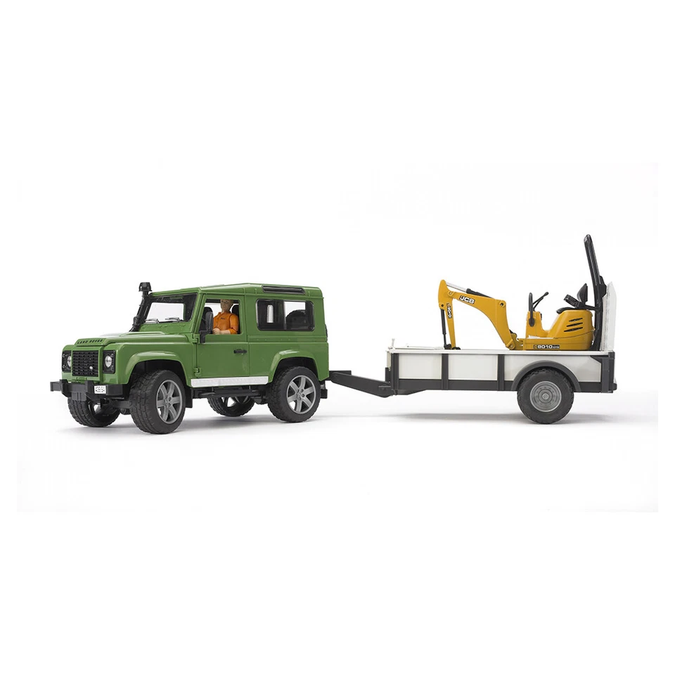 Bruder 1:16 60cm Land Rover Constructions Defender w/Axle Trailer Kids Toys 4y+