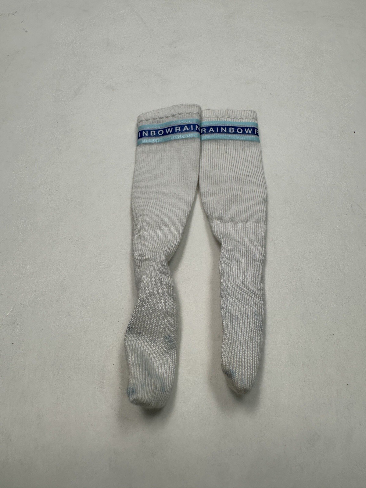 SAOLA Rainbow High Skyler Bradshaw bambola solo calze allegro bianco ginocchio strisce blu