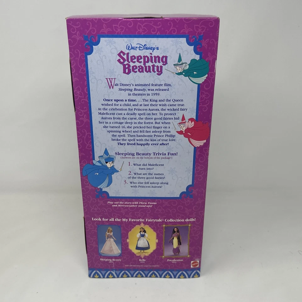 Walt Disney Sleeping Beauty Aurora 1999 My Favorite Fairy Tale Doll NRFB - Изображение 4 из 4