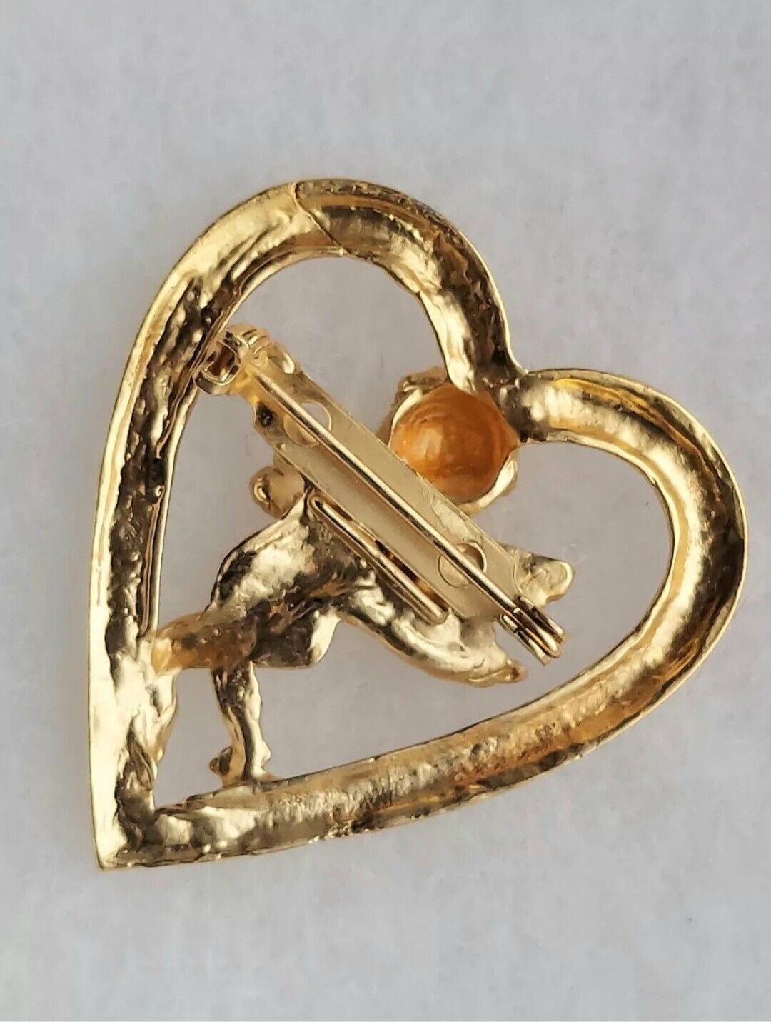 Vintage Heart Cherub Love Lot Brooches Pin Lapel … - image 5