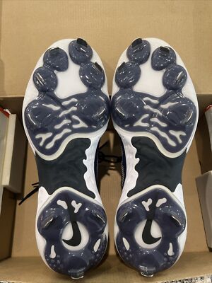 Size 12 Nike Alpha Huarache Elite 3 Baseball Cleats Navy Blue White CK0746-401 Size 14 Nike Alpha Huarache Elite 3 Baseball Cleats Navy  main image 2