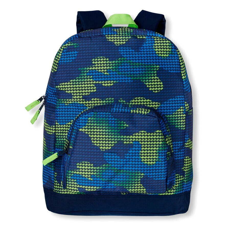 THE CHILDRENS PLACE СИНЕ-ЗЕЛЕНЫЕ ПИКСЕЛИ РЮКЗАК ДЛЯ МАЛЬЧИКОВ И ДЕВОЧЕК, СУМКА ДЛЯ ШКОЛЬНЫХ УЧЕБНИКОВ