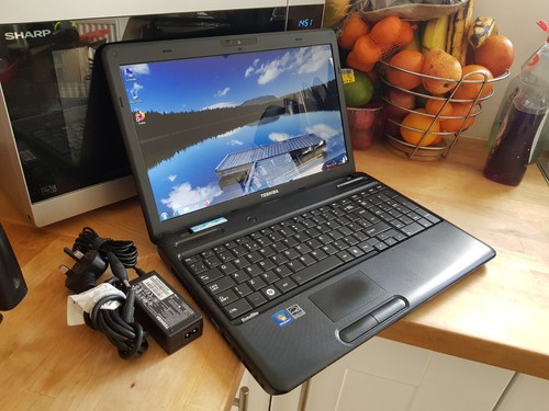 Toshiba C660 15.6 Inch HDMI Webcam Laptop Win 7 Core2Duo @2.2Ghz 500GB 4GB Ram - Picture 1 of 17