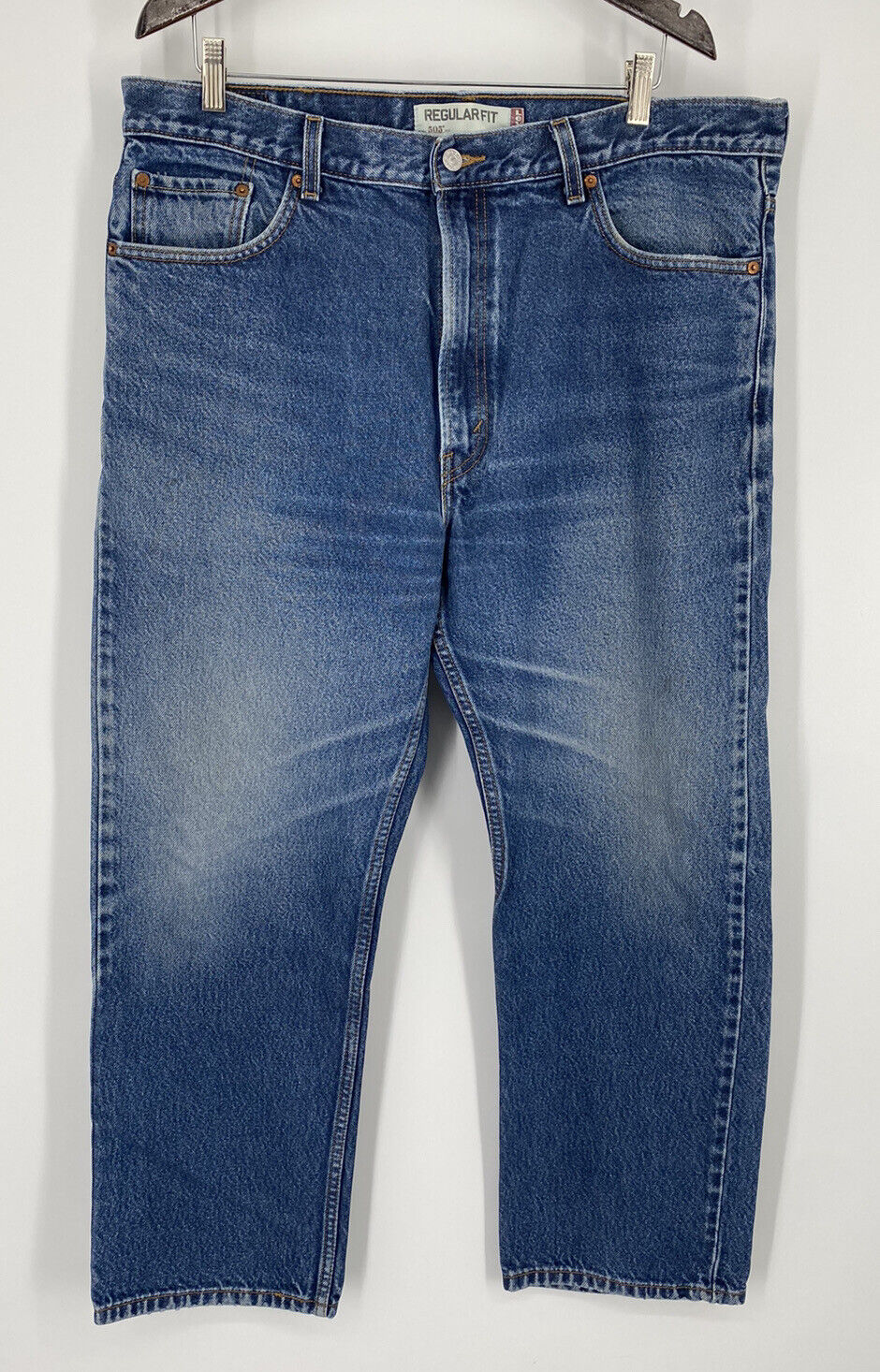 Levis 505 Regular Fit Denim Blue Jeans Red Tag Size 38x28 (40x30 Tag) - ST  | eBay