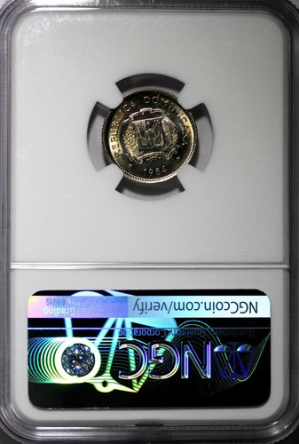DOMINICAN REPUBLIC 1984 MO 10 Centavos NGC MS64 Juan Pablo Duarte KM# 60 (066) - 第 3/4 張圖片