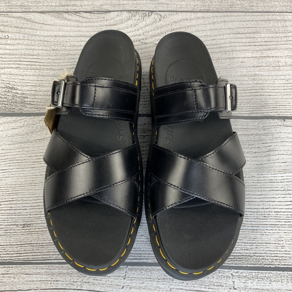 Dr. Martens Ryker Leather Sandals Men Size 13 Slip On Shoes 
