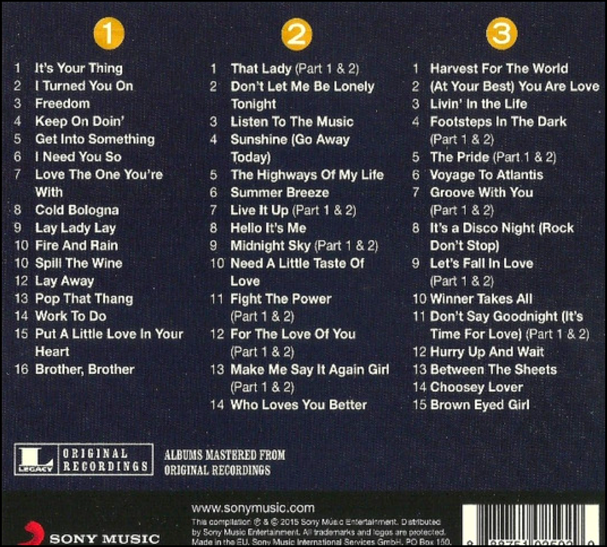ISLEY BROTHERS * 45 Greatest Hits * NEW 3-CD Boxset * All
