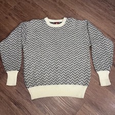 Vtg Nordstrom Sweater Mens Multicolor Shetland Wool Crewneck Pullover L