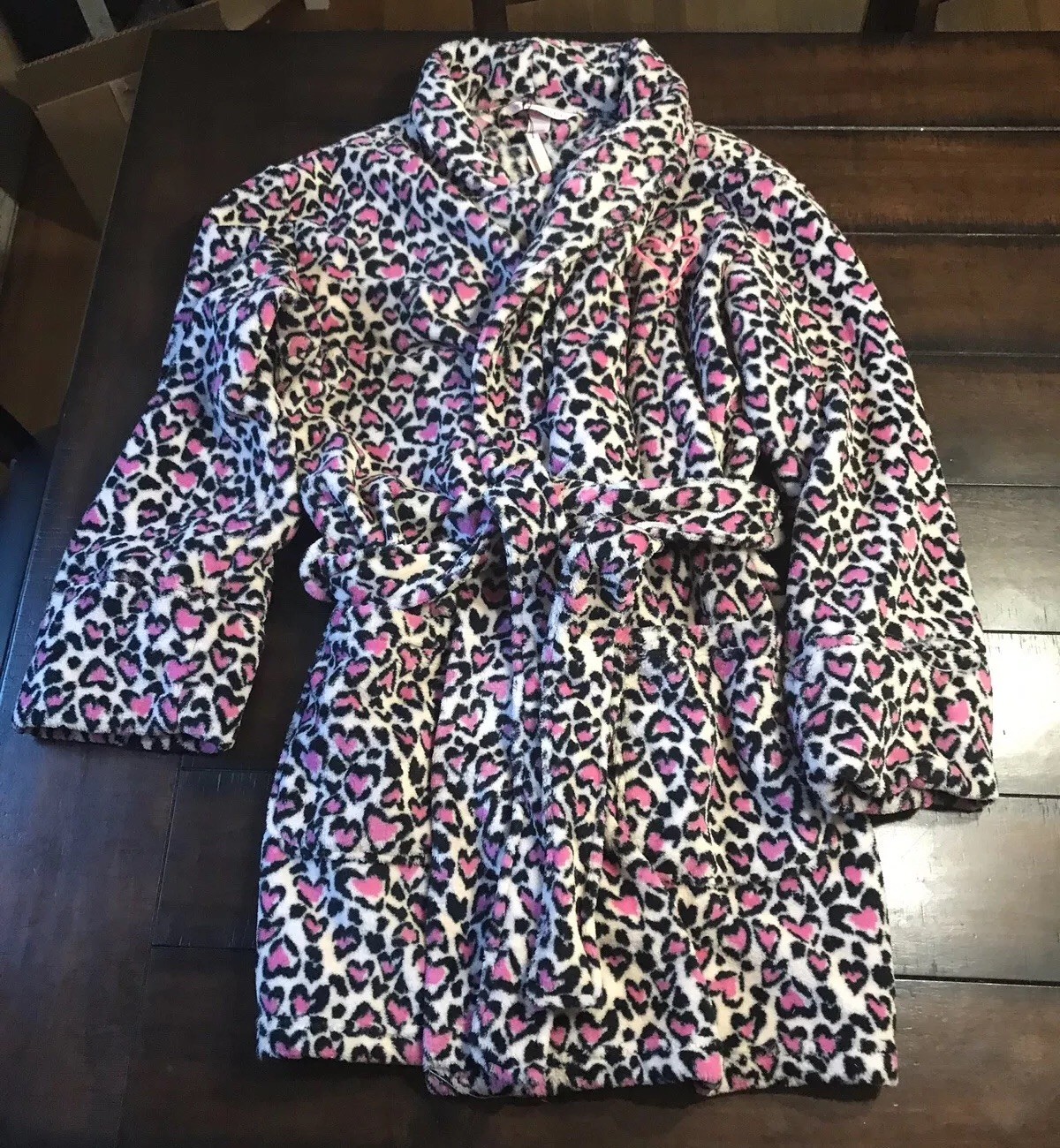 Victoria’s Secret Pink Robe Sleep M/L Super Soft Plush NWT HEART ...