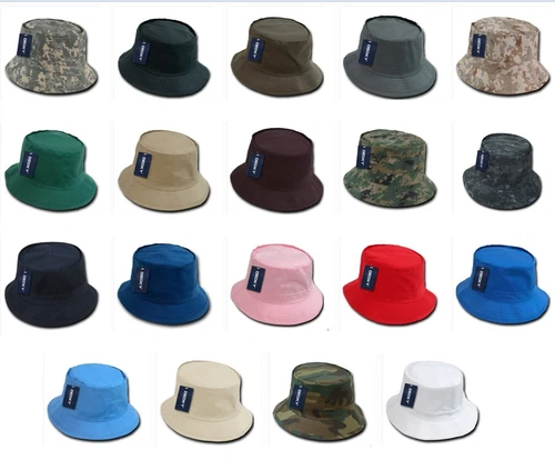 Fisherman's Fishing Sun Bucket Safari Hiking Boonie Cotton Unisex Army Cap Hat