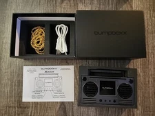 REFURBISH BUMPBOXX Gray With Black Bluetooth Wireless Speaker Microboom Chain